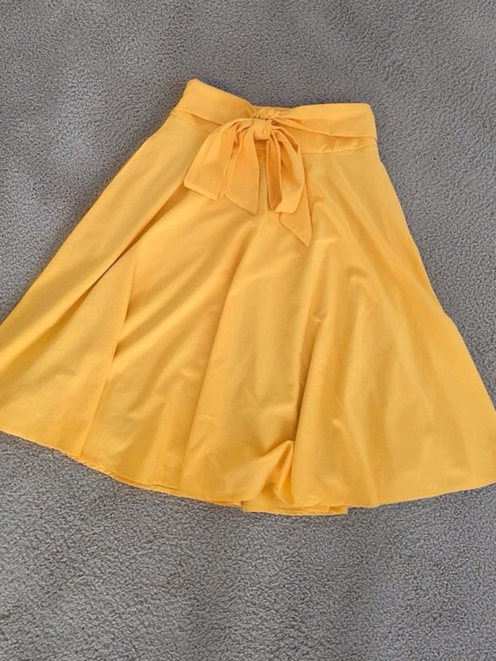 Women’s Yellow Tie-Waist A-Line Skirt
